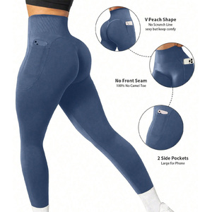Mallas de gimnasio de secado rápido con estampado personalizado para mujer, pantalones de Yoga de cintura alta para entrenamiento informal, deportes, patrón sólido, costuras de diamantes de imitación - Product Image 5