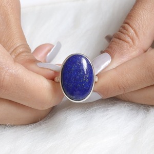 Anillo clásico, joyería para mujer, joyería de estilo bohemio de plata, piedra preciosa de lapislázuli de Plata de Ley 925, anillo hecho a mano, regalo para esposa - Product Image 4