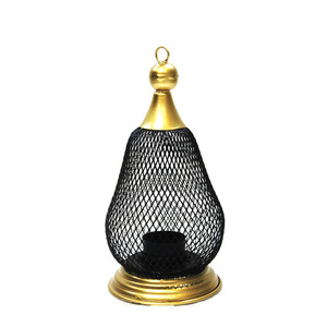 Lanterne suspendue en fer doré et noir Lampe T géométrique décorative pour la maison en métal - Product Image 2