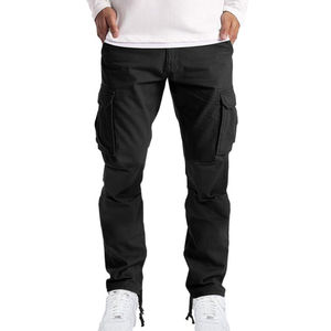 Men's Cargo <b>Trousers</b> <b>Elastic</b> Waist <b>Elastic</b> Multi-pocket loose <b>Work</b> Pants Outdoor Fitness Sports Casual Pants - Product Image 4