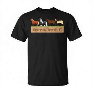 Celebre la diversidad con esta camiseta promocional de razas de caballos de tipos ecuestres - Product Image 3