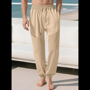 Pantalones Deportivos Casuales Americanos para Hombre, de Color Sólido, de Lona Gruesa, con Cintura Elástica, Estilo Urbano Holgado, para Otoño e Invierno - Product Image 1