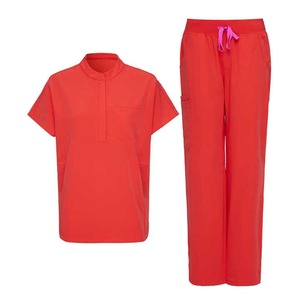 Uniforme de tela elástica de enfermera de servicio OEM, traje de manga corta, uniformes médicos para mujer, alta calidad a la venta - Product Image 1