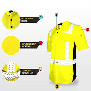 Durable & Lightweight Safety Workwear <b>Shirt</b> High Visibility Workwear Running Gear Safety Vest With Logo - Product Image 2