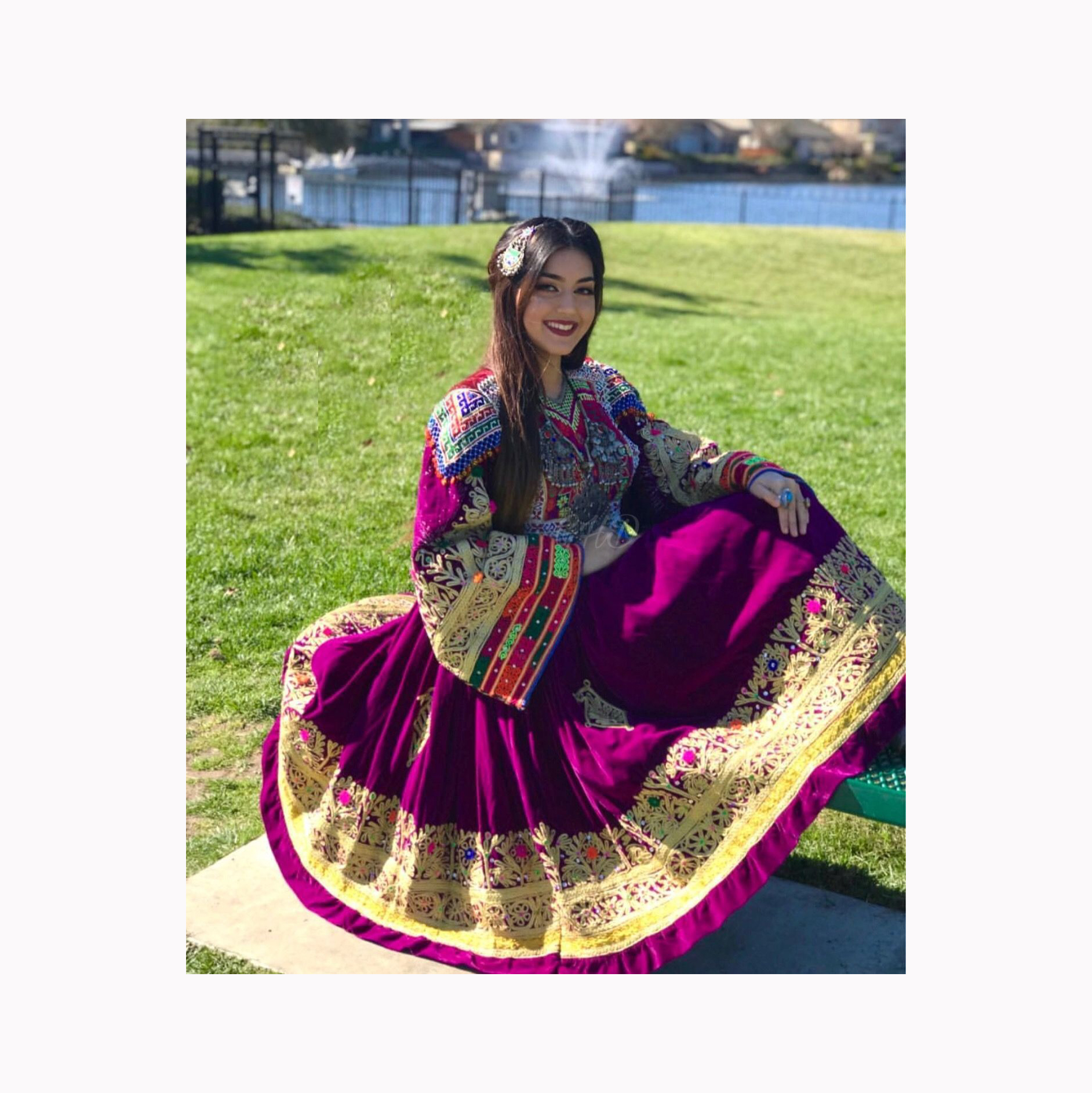 アフガニスタン 民族衣装 カミース 本物 アフガニスタンのシャルワール・カミーズ（女性用）、インドの民族衣装