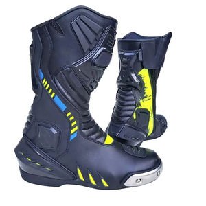 Bottes de moto de course et de sport en cuir imperméable et respirant pour hommes en gros, vêtements de course automobile et de moto personnalisés - Product Image 5