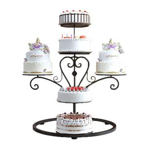 Idéal pour les occasions spéciales, ensemble de supports à gâteaux en métal, forme moderne pour présenter les gâteaux et rehausser la visibilité des desserts dans les lieux communs - Product Image 1
