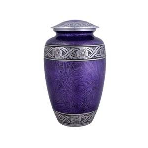 Urna de cremación de metal hecha a mano, urna de cenizas funerarias de primera calidad exportada desde la India para uso conmemorativo - Product Image 5