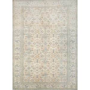 พรมขนสัตว์ถักมือ Nuray สีเบจและสีน้ำตาล ลายเหรียญตรา สำหรับห้องโถงและห้องนั่งเล่น สไตล์ทับริซ สำหรับห้องนอนวัยรุ่น - Product Image 1