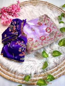 Meilleure Qualité Saree Amour À La Mode Dernière Collection Doux Soie Saree & Blouse Broderie Travail Séquence Bordure Femme Mode - Product Image 4