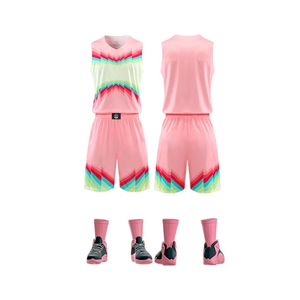 Maillots et shorts de basket-ball grande taille directs d'usine uniformes de basket-ball imprimés d'été pour enfants et jeunes - Product Image 3