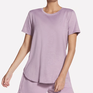 Camiseta de Algodón 100% para Mujer, Estilo Urbano, Cuello Redondo, Jersey de Algodón, Transpirable, de Secado Rápido, Venta al Por Mayor OEM - Product Image 1