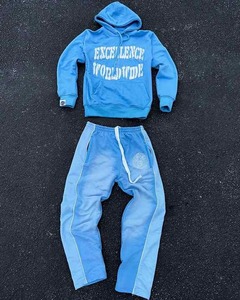 Conjunto de chándal y Sudadera con capucha personalizado de alta calidad con parche bordado desgastado Sun Fade - Product Image 2