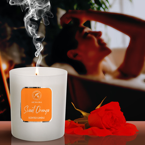 Vela Aromática de Cera de Soya con Aroma a Naranja Dulce Aromatika, en Frasco de Vidrio Blanco Mate, Colección para el Hogar, Vegana, Ecológica y de Primera Calidad - Product Image 4