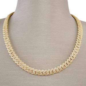 สร้อยคอประดับเพชรหรูหรา14K สีโรสโกลด์สำหรับผู้ชายได้รับการรับรองจากคิวบา - Product Image 4