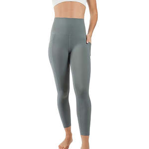 Leggings Deportivos de Cintura Alta para Mujer, 100% Algodón, para Gimnasio, Yoga, Ropa Deportiva, para Correr, Precio al por Mayor - Product Image 4