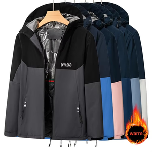 Wholesale Latest Design Custom Logo Black Waterproof Men's <b>Windbreaker</b> Polar Fleece Winter Softshell Jackets - Product Image 5