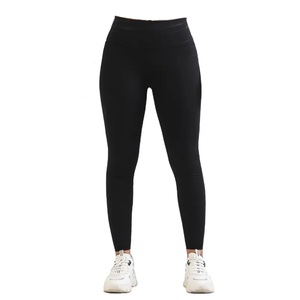 Leggings respirants en coton taille haute personnalisés pour femmes Collants taille moyenne avec styles de vêtements de poche - Product Image 4
