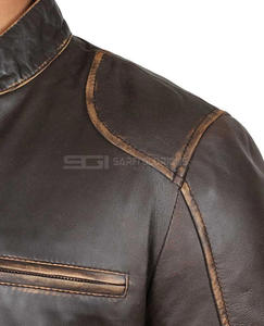 Chaqueta para hombre Ropa de hombre Chaqueta de cuero Nueva moda Chaqueta de cuero a prueba de viento Precio razonable Servicio OEM Cómodo - Product Image 6