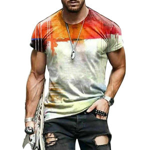 Camisetas regulares de algodón de alta calidad para hombres, camisetas casuales de sublimación, ropa de calle personalizada, camiseta para hombres - Product Image 1