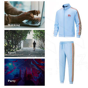 OEM al por mayor de alta calidad de los hombres de entrenamiento gimnasio chándal ligero de manga larga con tiras laterales más opciones de tamaño - Product Image 6