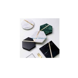 Modern design <b>table</b> decorative home coasters marble material handmade classic <b>table</b> <b>top</b> coasters sets for wedding and events use - Product Image 1