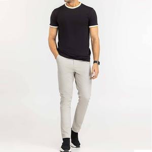 Vente en gros 90% coton T-shirt de gym pour hommes Vêtements de fitness unis avec logo privé personnalisé Tissu tricoté - Product Image 4