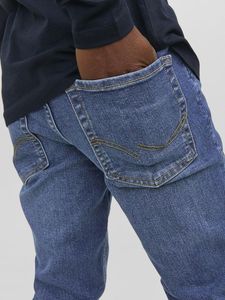 New Arrivals Hombres High Street High Quality Straight Mid Denim Jeans Boot Cut Cintura elástica Tallas grandes Etiqueta Lavado desgastado - Product Image 3