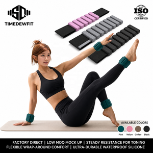 Pulseras de Silicona sin Olor con Peso para Tobillos y Muñecas, Brazaletes Duraderos con <span class=keywords><strong>Pesas</strong></span> para Yoga, Caminar, Correr, <span class=keywords><strong>Entrenamiento</strong></span> Físico al Aire Libre - Product Image 2