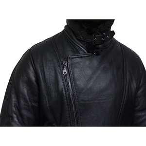 Veste en cuir d'hiver pour homme professionnelle, imperméable, coupe-vent, séchage rapide, col montant, fermeture éclair, service OEM, coque en polyester - Product Image 6