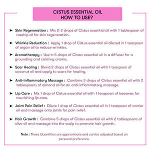 Aceite Esencial de Cistus 100% Puro, Hidratante, Nutritivo e Iluminador con Ingredientes Orgánicos de Árbol de Té - Product Image 5