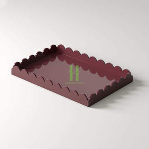 Plateau de service en laque coquille Saint-Jacques de qualité supérieure, finition mate et brillante, prix direct usine Vietnam, OEM - Product Image 1