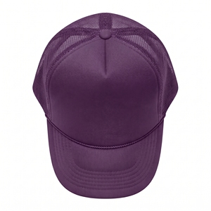Custom <b>Purple</b> Mesh Trucker <b>Hat</b> Silk Screen Print Cap Wholesale Custom Logo High Quality OEM ODM Low MOQ 6 Panel Unisex Outdoor - Product Image 6