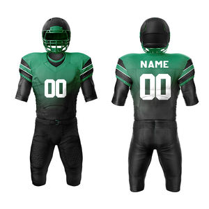 Kit d'uniformes de football à manches courtes col en V fait en polyester uniforme de football américain d'entraînement en club ensemble avec service OEM - Product Image 6