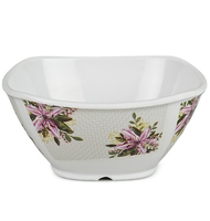 Ensemble de service en mélamine de qualité supérieure à triple revêtement, 9 pièces, anti-taches, résistant aux bris, assiettes de service, bols à légumes et cuillères à thé