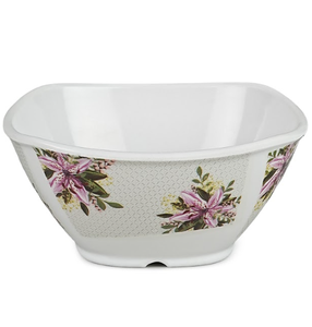 Ensemble de service en mélamine de qualité supérieure à triple revêtement, 9 pièces, anti-taches, résistant aux bris, assiettes de service, bols à légumes et cuillères à thé - Product Image 6