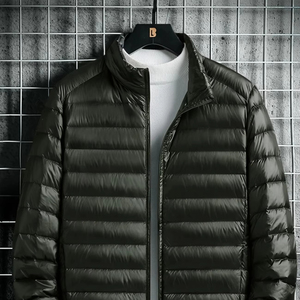 Meilleures ventes de doudoune d'hiver pour hommes, veste en cuir personnalisée, avec décoration en fourrure, service OEM - Product Image 1