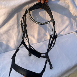 Brida de Cuero de Lujo para Caballo con Diadema de Pedrería |   Brida Ecuestre Inglesa al por Mayor - Product Image 4