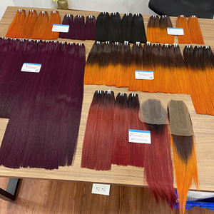 Venta al por mayor directo de fábrica SDD Vietnam hueso rojo pelo liso cutícula alineados extensiones de cabello hueso pelo liso - Product Image 5