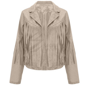 Chaqueta de mujer a la moda de último diseño, precio al por mayor, chaquetas occidentales de cuero transpirables para mujer más vendidas - Product Image 1