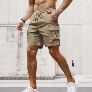 Shorts de jogging pour hommes, style streetwear, non tissés, écologiques, séchage rapide, respirants, confortables, avec poches, 100% polyester, toutes saisons - Product Image 2