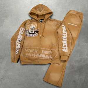 Conjunto Deportivo de Invierno para Hombre, Estilo Urbano, Manga Larga, Cintura Elástica, 100% Algodón, Ecológico, Transpirable, Ligero, MOQ Bajo - Product Image 4