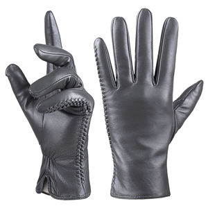 Custom Logo High Quality Winter Sheepskin <b>Leather</b> <b>Gloves</b> with Customized Designs Soft Touch and Windproof <b>Leather</b> <b>Gloves</b> - Product Image 1