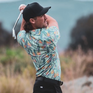 .Short sleeve polo <b>shirt</b> for <b>men</b> golf performance top <b>with</b> <b>collar</b> made for workouts walking and everyday events - Product Image 2