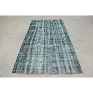 Tapis turc vintage 4,4 x 8,5 pieds, tapis d'intérieur, tapis persan bleu - Product Image 1