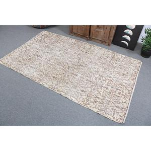 Alfombra Turca, Alfombra de 3.9x6.6 pies, Alfombra con diseño de plantas y árboles blancos - Product Image 4