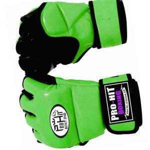 Équipement de boxe professionnel avec logo imprimé personnalisé Gants MMA en cuir Gants MMA durables en cuir avec demi-doigt - Product Image 3