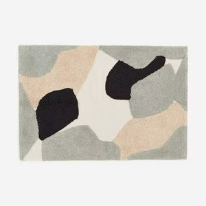 พรมเช็ดเท้าผ้าฝ้ายแท้พร้อมพรมปูพื้นห้องน้ำแบบยาวทนทาน - Product Image 1