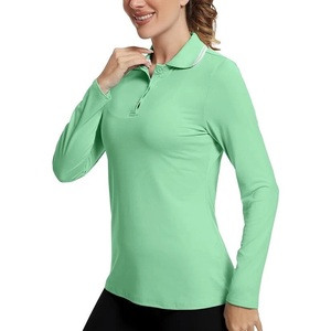 Women's Long Sleeve Golf Polo Shirts Lightweight Quick Dry Moisture Wicking Athletic Tennis Sports <b>Tops</b> Women's Polo Shirts - Product Image 6