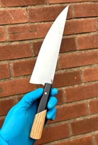 มีดเชฟมืออาชีพพร้อมปลอกหนังมีดเหล็กคาร์บอนสูงงานแฮนด์เมดคุณภาพระดับพรีเมียมงาน OEM ตามสั่ง - Product Image 5